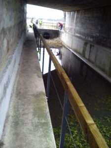 Job done! The finished safety fence.